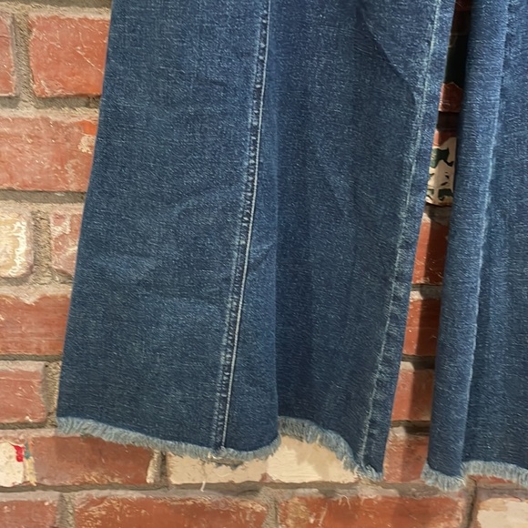 Show Me Your Mumu Slim Retro '70s High Waist Farrah Flare Trouser Downpour New - Picture 5 of 8